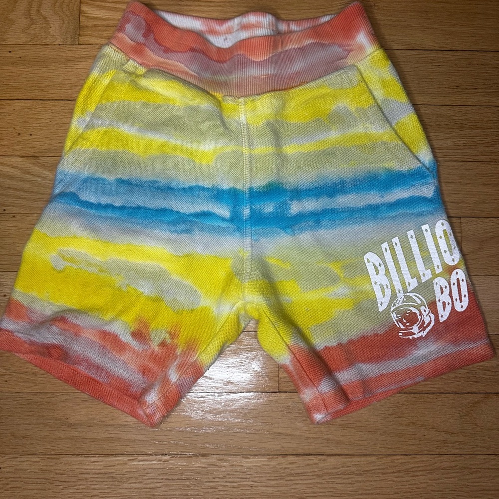 Billionaire Boys Club Kids Size 7/8 Tie-Dye Shorts - Yellow, Blue, Orange